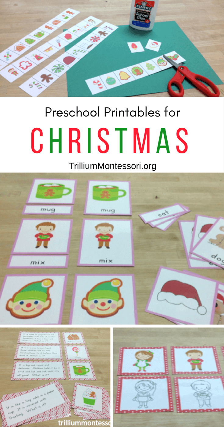 Preschool printables for Christmas