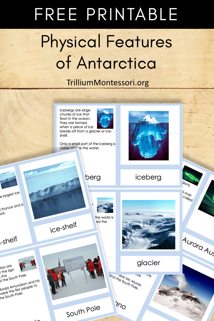Free Printable Physical Features of Antarctica