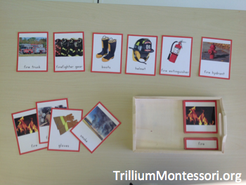 Fire Safety Preschool MOntessori 3 part Cards