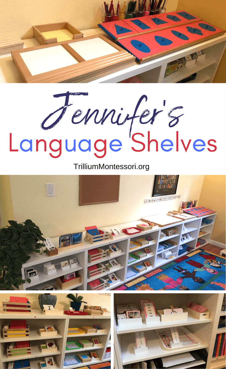 A tour of Jennifer's Montessori language shelves and materials