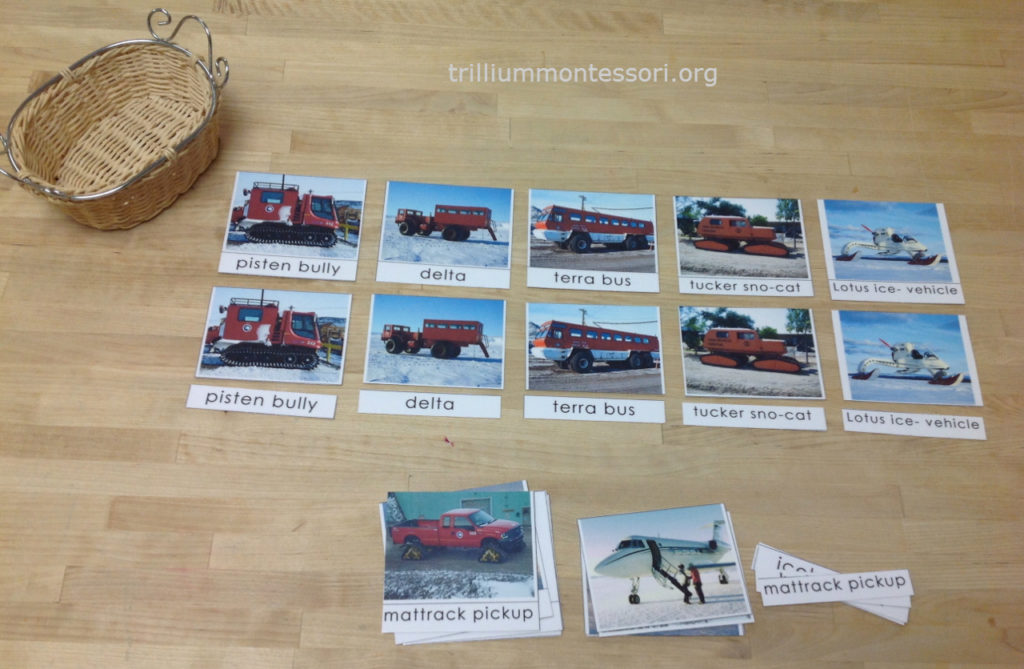 Transportation Cards by Montessori Work Jobs - Trillium Montessori