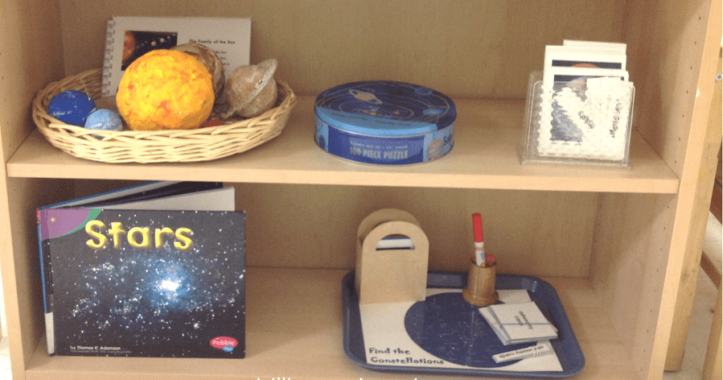 Preschool and Montessori activities for an Astronomy and Space Unit