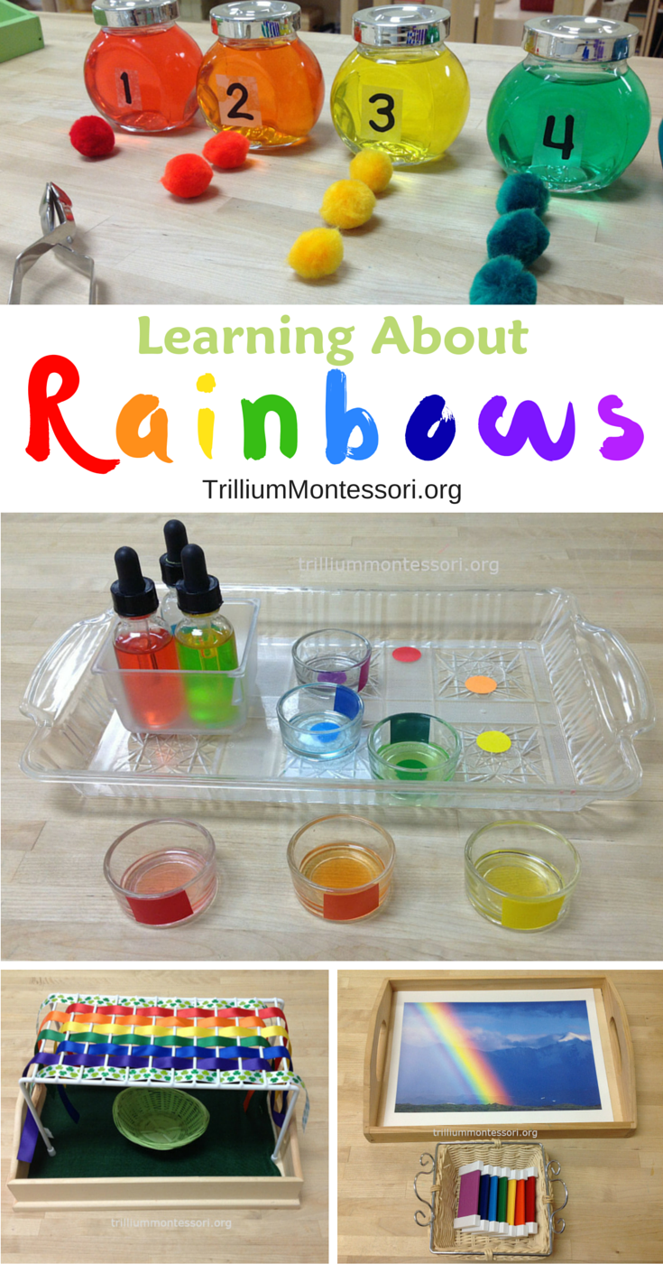 Learning about Rainbows in our Montessori Preschool Classroom
