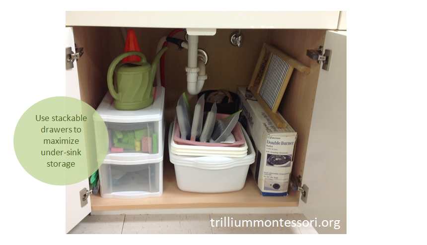 Stackable drawers for under-sink storage