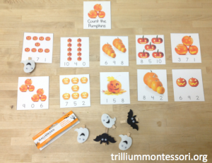 Halloween Theme Counting Clip Cards