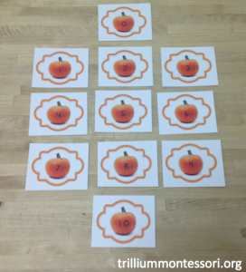 Pumpkin Theme Counting Cards