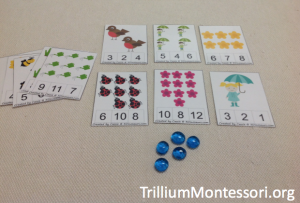 Spring Counting Clip Cards from 3 Dinosaurs