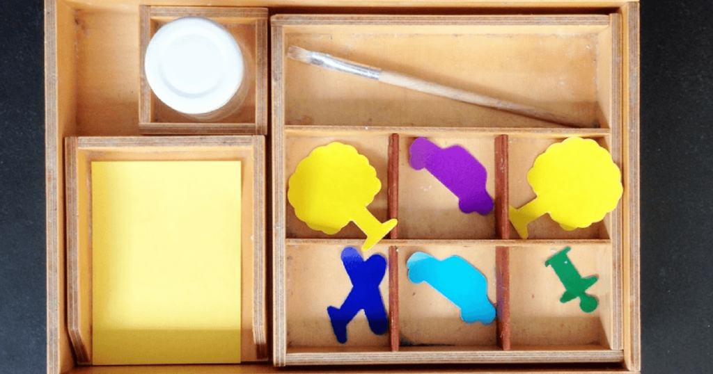 Montessori Art Trays for Toddlers and Preschool