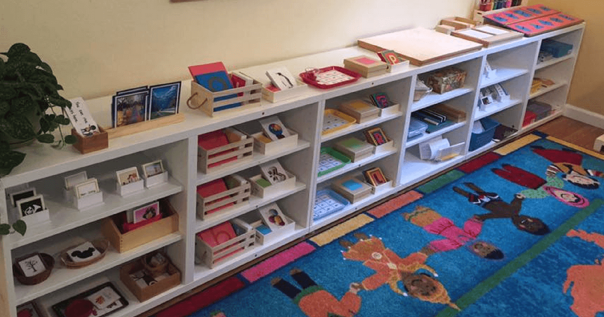 Jennifers Montessori Language Shelves