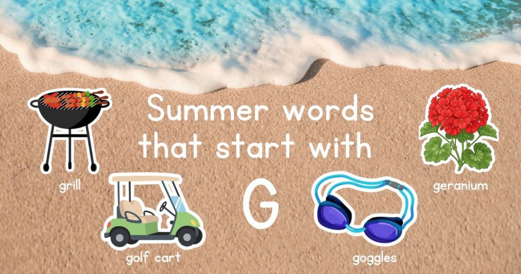 Summer Words that Start with G