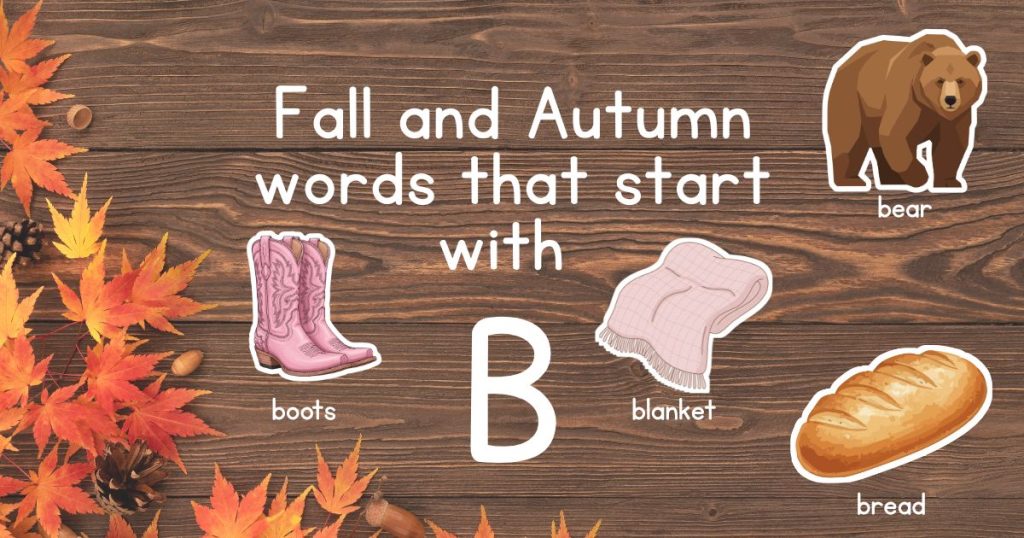 Fall and Autumn Words that Start with B