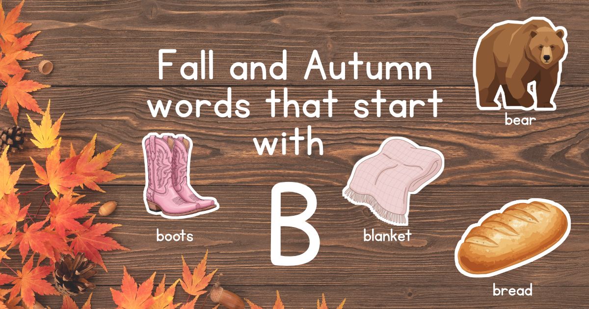 Fall and Autumn Words that Start with B