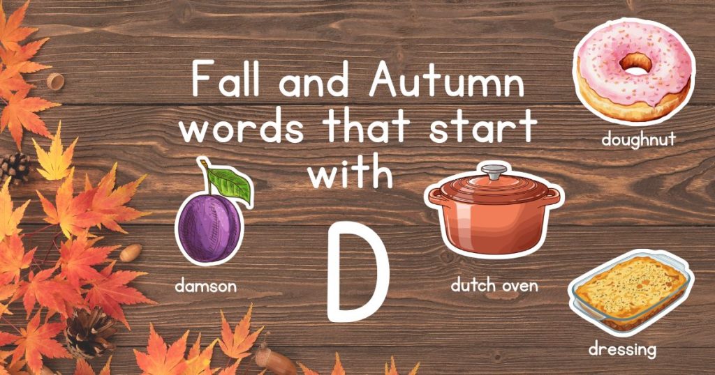 Fall and Autumn Words that Start with D