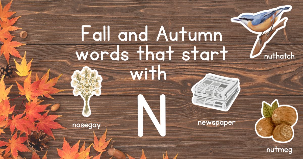 Fall and Autumn Words that Start with N