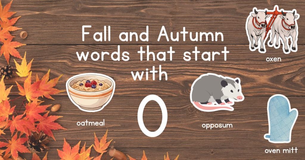 Fall and Autumn Words that Start with O