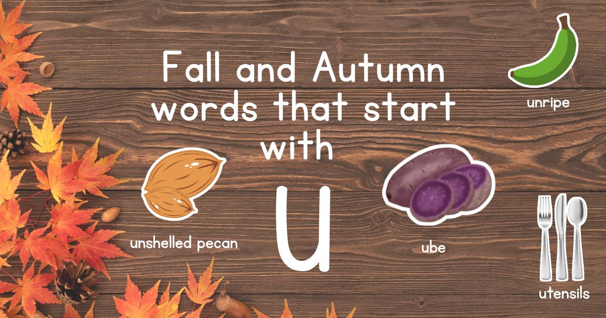Fall and Autumn Words that Start with U