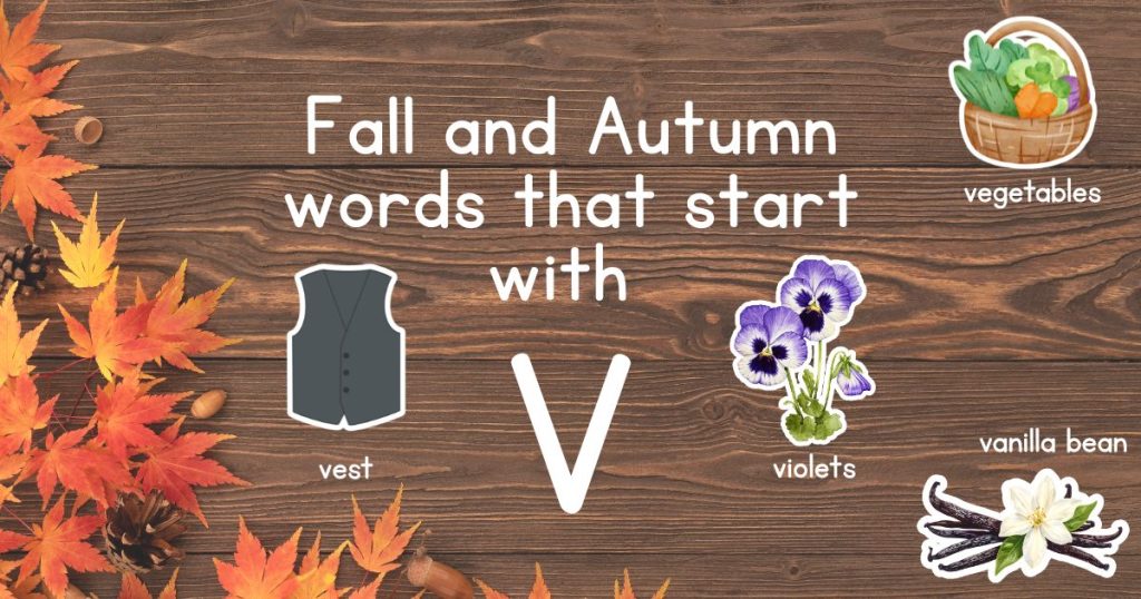 Fall and Autumn Words that Start with V