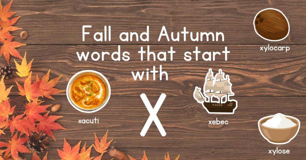 Fall and Autumn Words that Start with X