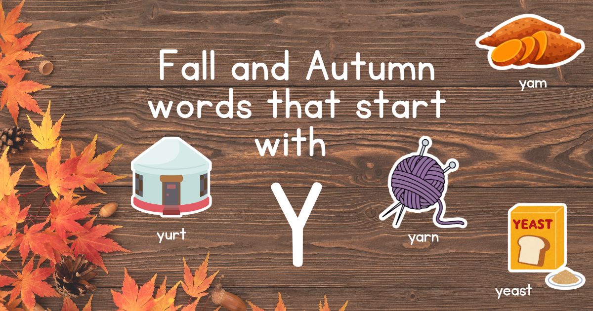 Fall and Autumn Words that Start with Y